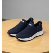 Zapatillas Slip-On Azules sin Cordones con Tejido Transpirable