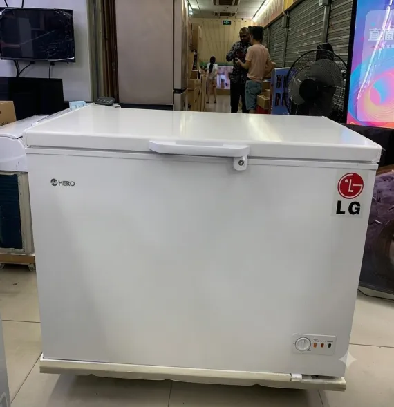 Congelador Horizontal Blanco con Tirador, Cerradura y Panel de