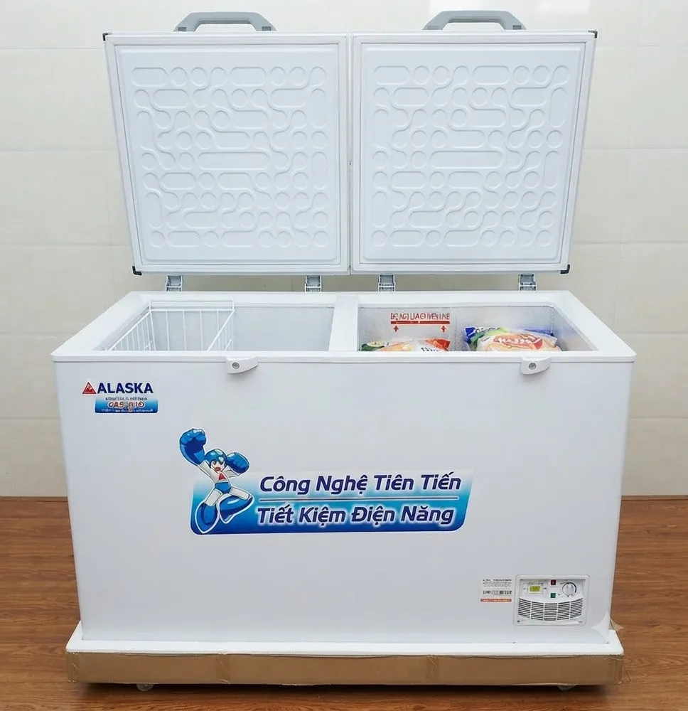 Congelador Horizontal Doble Puerta Alaska Blanco con Tecnología de Ahorro Energético