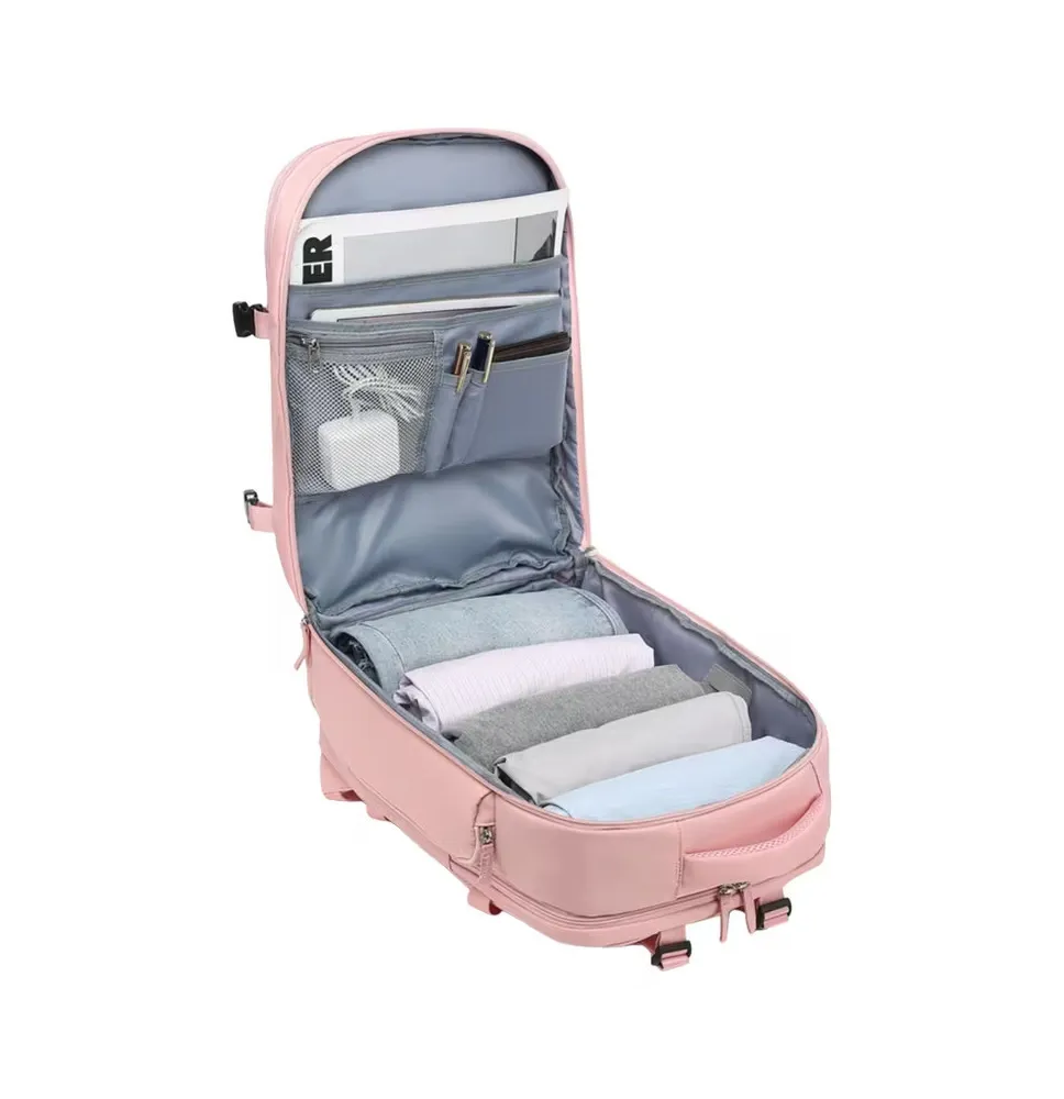 Mochila de Viaje Antirrobo Multifuncional para Cabina de Avión 45x30x20