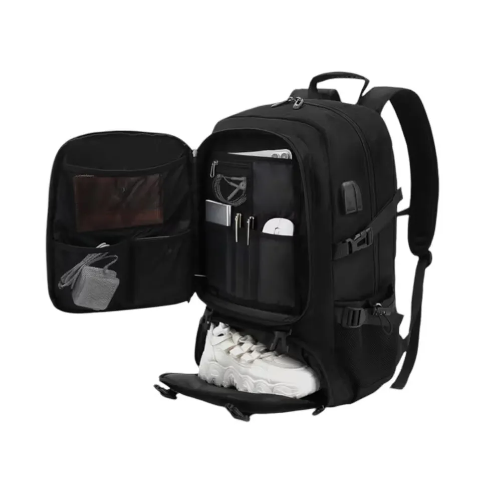 Mochila de Viaje Antirrobo Multifuncional para Cabina de Avión 45x30x20