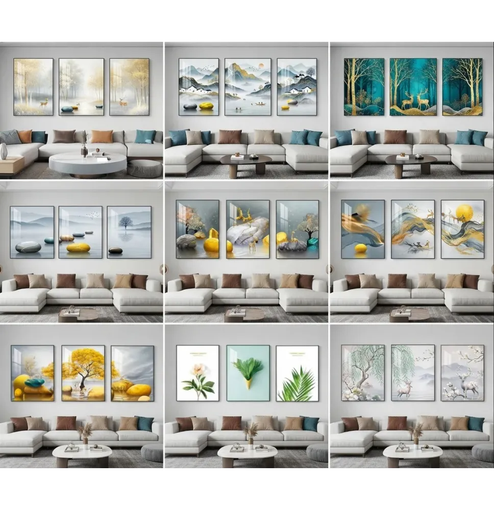 Cuadros decorativos de paisaje x3 (varios diseños)