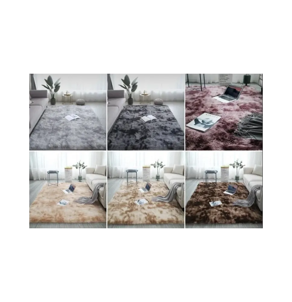 Alfombras peludas de pelo largo (6 colores)