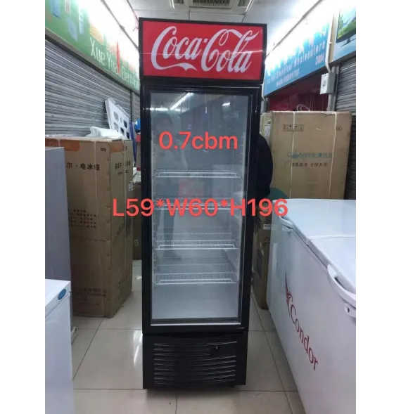 Refrigerador de puerta de vidrio Coca-Cola para uso doméstico o comercial