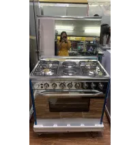 Estufa de gas con horno eléctrico N°5 fuegos 90 x 60 cm