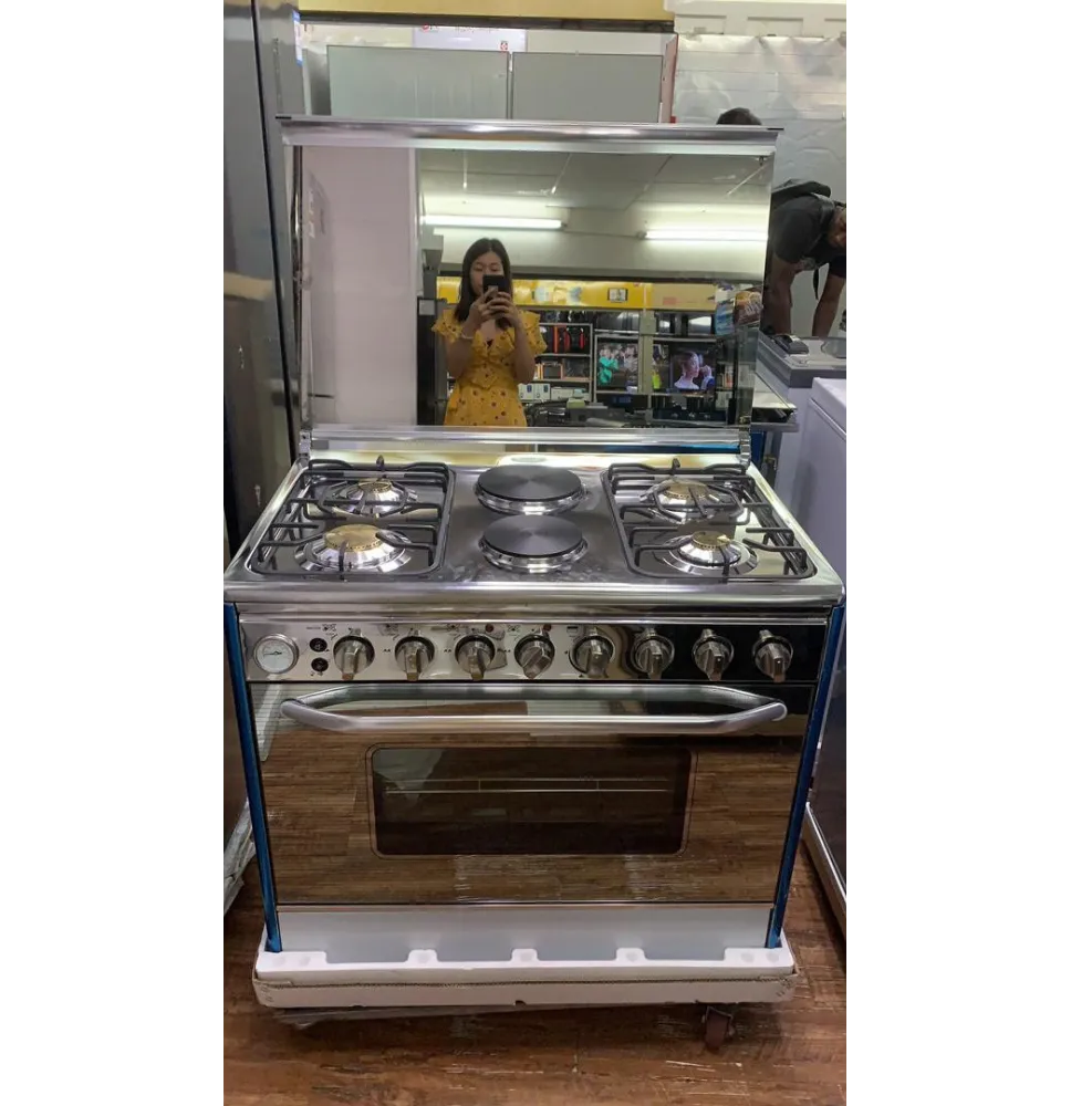 Estufa de gas con horno eléctrico N°5 fuegos 90 x 60 cm
