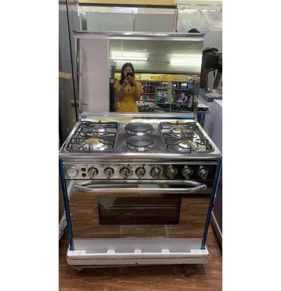 Estufa de gas con horno eléctrico N°5 fuegos 90 x 60 cm
