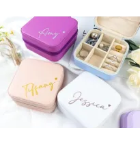 Joyero personalizado de piel vegana
