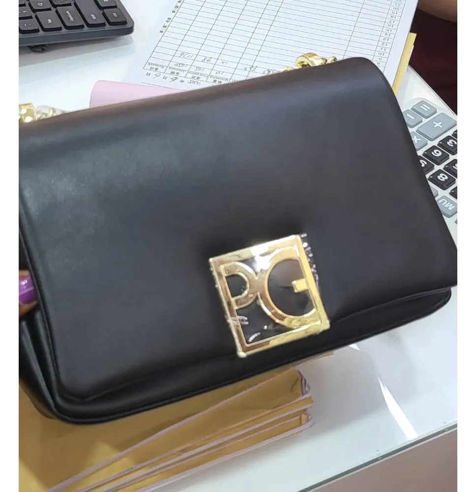 PG-Bolso cruzado ligero con diseño de marca de lujo para mujer, bandolera brillante
