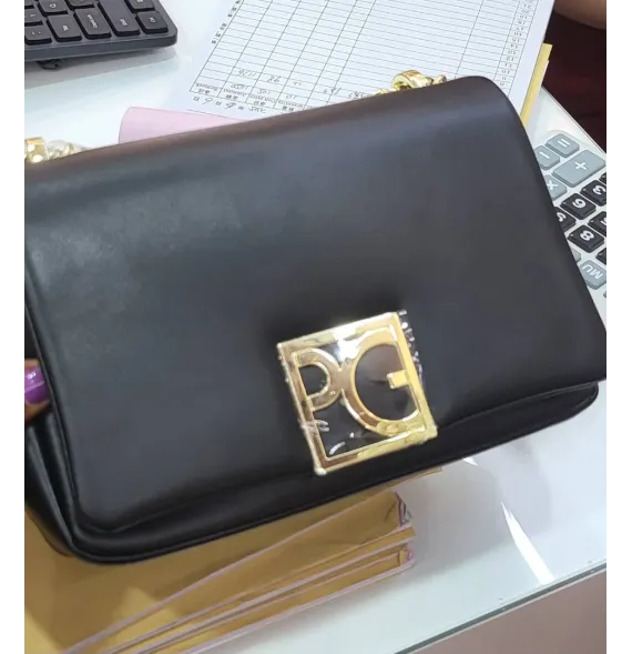 PG-Bolso cruzado ligero con diseño de marca de lujo para mujer, bandolera brillante