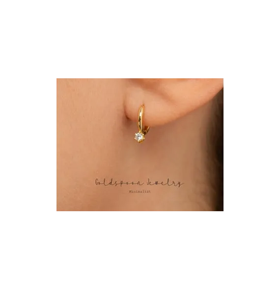 Pendientes Huggie cz