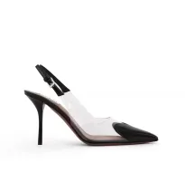 Alaïa Clear PVC Heart Toe Slingback Stiletto High Heels –