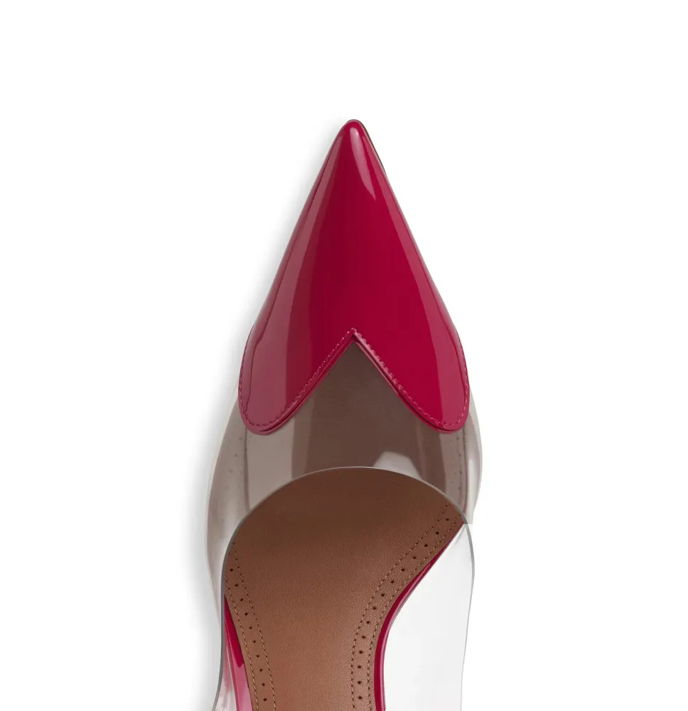Alaïa Clear PVC Heart Toe Slingback Stiletto High Heels – Zapatos de Tacón Alto Transparentes con Punta en Forma de Corazón y Co