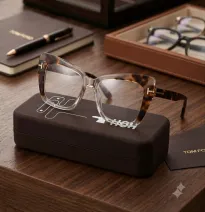 Gafas Estilo Ojo de Gato Translúcidas con Estampado Carey y Detalles Dorados en las Bisagras